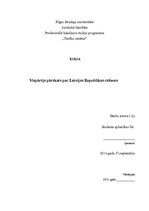 Essays 'Vispārējs pārskats par Latvijas Republikas rašanos', 1.