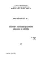 Research Papers 'Totalitāro režīmu aizsākums un attīstība Vācijā un PSRS', 1.