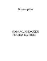 Business Plans 'Z/s “Cūkauši”', 1.
