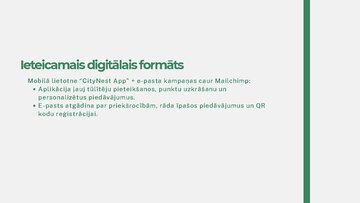 Presentations 'SMART uzdevumi viesnīcai. Iniciatīva un uzņēmējdarbība', 8.