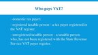 Presentations 'Value-Added Tax', 3.