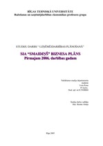 Business Plans 'SIA "Smaidiņš" biznesa plāns', 1.