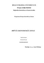 Summaries, Notes 'Brīvās ekonomiskās zonas', 1.