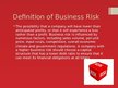 Presentations 'Risk Factor in Business', 3.