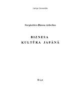 Research Papers 'Biznesa kultūra Japānā', 1.