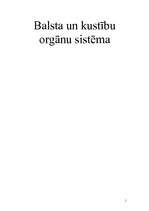 Summaries, Notes 'Balsta un kustību orgānu sistēma', 1.