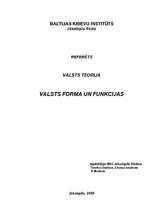 Research Papers 'Valsts forma un funkcijas', 1.