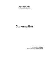 Business Plans 'Biznesa plāns IU sākšanai datoru jomā', 1.
