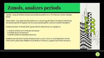 Presentations 'Zīmola "Spotify" monitoringa analīze', 2.