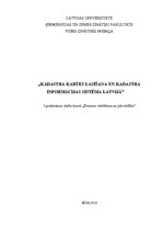 Summaries, Notes 'Kadastra kartes lasīšana un kadastra informācijas sistēma Latvijā', 1.