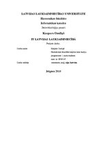 Research Papers 'IT Latvijas lauksaimniecībā', 1.