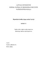 Research Papers 'Hipotekāro kredītu tirgus analīze Latvijā', 1.
