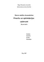 Research Papers 'Finanšu un optimizācijas uzdevumi', 1.