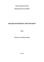 Essays 'Analīze par grāmatu “Why we fight”', 1.