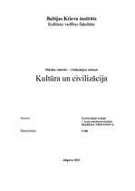 Research Papers 'Kultūras un civilizācija', 1.