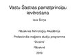 Presentations 'Vastu Šastra pamatprincipi', 1.