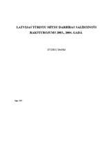Research Papers 'Latvijas tūristu mītņu darbības salīdzinošs raksturojums 2003., 2004. gadā', 1.