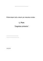 Research Papers 'L.Purs “Degošais pilskalns”', 1.