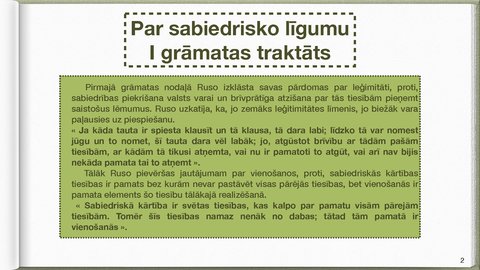 Presentations 'Žans Žaks Ruso Sabiedriskais līgums', 2.