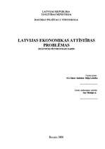 Research Papers 'Latvijas ekonomikas attīstības problēmas', 1.