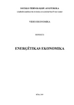 Research Papers 'Enerģētikas ekonomika', 1.