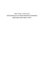Research Papers 'Konvencionālās un nekonvencionālās politikas līdzdalības izpausmes Latvijā', 1.