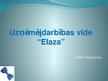 Presentations 'Biznesa ideja "Elaza"', 1.