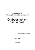 Research Papers 'Ombudsmens - par un pret', 1.