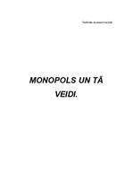 Research Papers 'Monopols un tā veidi', 1.
