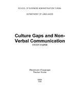Summaries, Notes 'Culture Gaps and Non-Verbal Communication', 1.