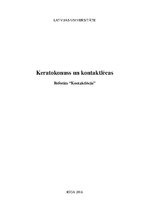 Research Papers 'Keratokonuss un kontaktlēcas', 1.
