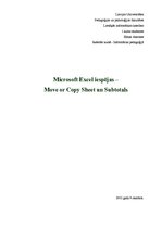 Research Papers 'Microsoft Excel iespējas - Move or Copy Sheet un Subtotals', 1.