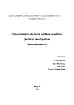 Research Papers 'Zinātniski pētnieciskais darbs par emocionālo inteliģenci', 1.