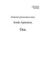 Essays 'Osas apmetne', 1.