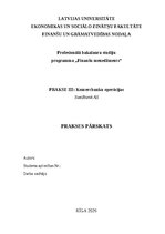 Practice Reports 'Komercbanku operācijas: Swedbank AS', 1.