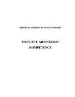 Research Papers 'Tieslietu ministrijas kompetence', 1.