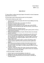 Summaries, Notes 'System software', 1.