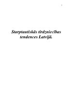 Research Papers 'Starptautiskās tirdzniecības tendences Latvijā', 1.