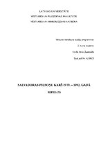 Research Papers 'Salvadoras pilsoņu karš 1979.-1992.gadā', 1.