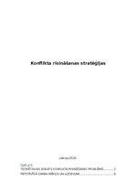 Research Papers 'Konflikta risināšanas stratēģija', 1.