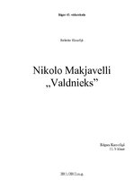 Research Papers 'Nikolo Makjavelli', 1.