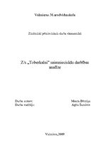 Research Papers 'Z/s "Toberkalni" saimnieciskās darbības analīze', 1.
