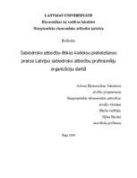 Research Papers 'Sabiedrisko attiecību ētikas kodeksu pielietošanas prakse Latvijas sabiedrisko a', 1.
