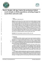 Research Papers 'Muscle Atrophy with Age: Explore the mechanisms behind muscle atrophy in elderly', 1.