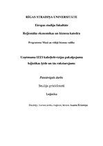 Research Papers 'Uzņēmuma "IZZI" kabeļtelevīzijas pakalpojuma loģistikas ķēde un tās raksturojums', 1.