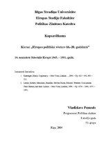 Research Papers 'Stāvoklis Eiropā 1945.-1991.gadā', 1.