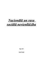 Research Papers 'Nacionālā un rasu sociālā nevienlīdzība', 1.