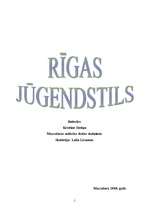 Summaries, Notes 'Rīgas jūgendstils', 1.