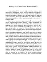 Essays 'Recenzija ar operu "Madame Butterfly"', 1.