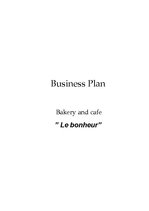 Business Plans 'Bakery and Cafe "Le Bonheur"', 1.